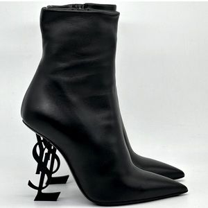 YSL | *Authentic | OPYUM BOOTIES |LEATHER | 6.5 | Black | Tags | Receipt | Bags